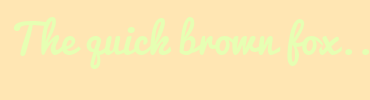 Image with Font Color E6FFB3 and Background Color FFE6B3